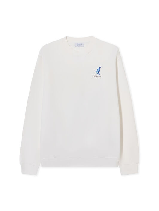 OFF WHITE Fresco Arrow Sweatshirt WHITE - BLACK OWBA055S25FLE001