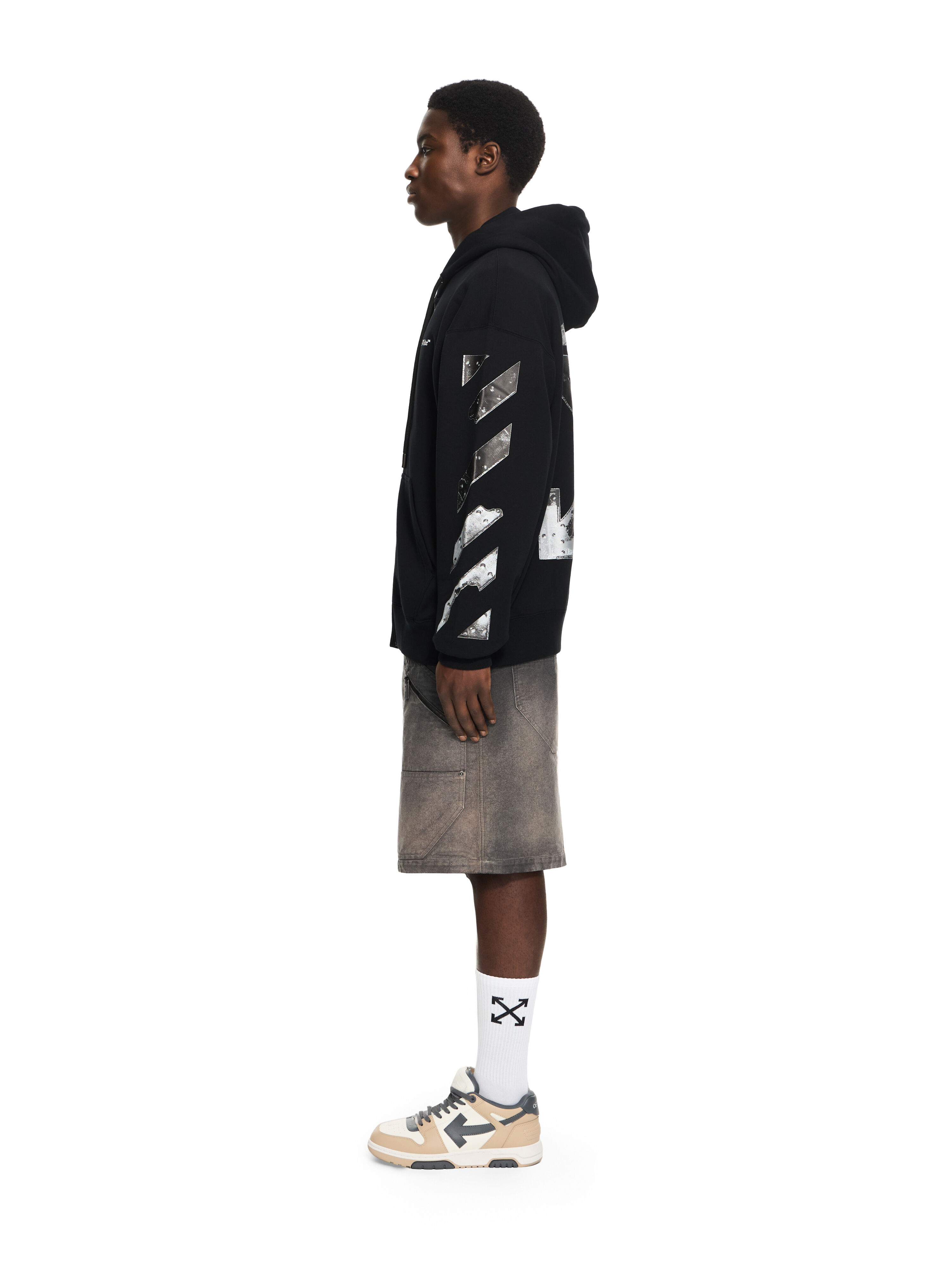 Metal Arrow Skate Zip Hoodie in BLACK for Men | Off-White™