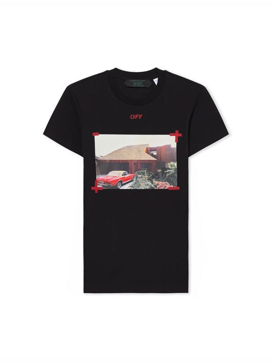 OFF WHITE Miles Davis Architecture Slim T-Shirt Black-Black 2FA00774T