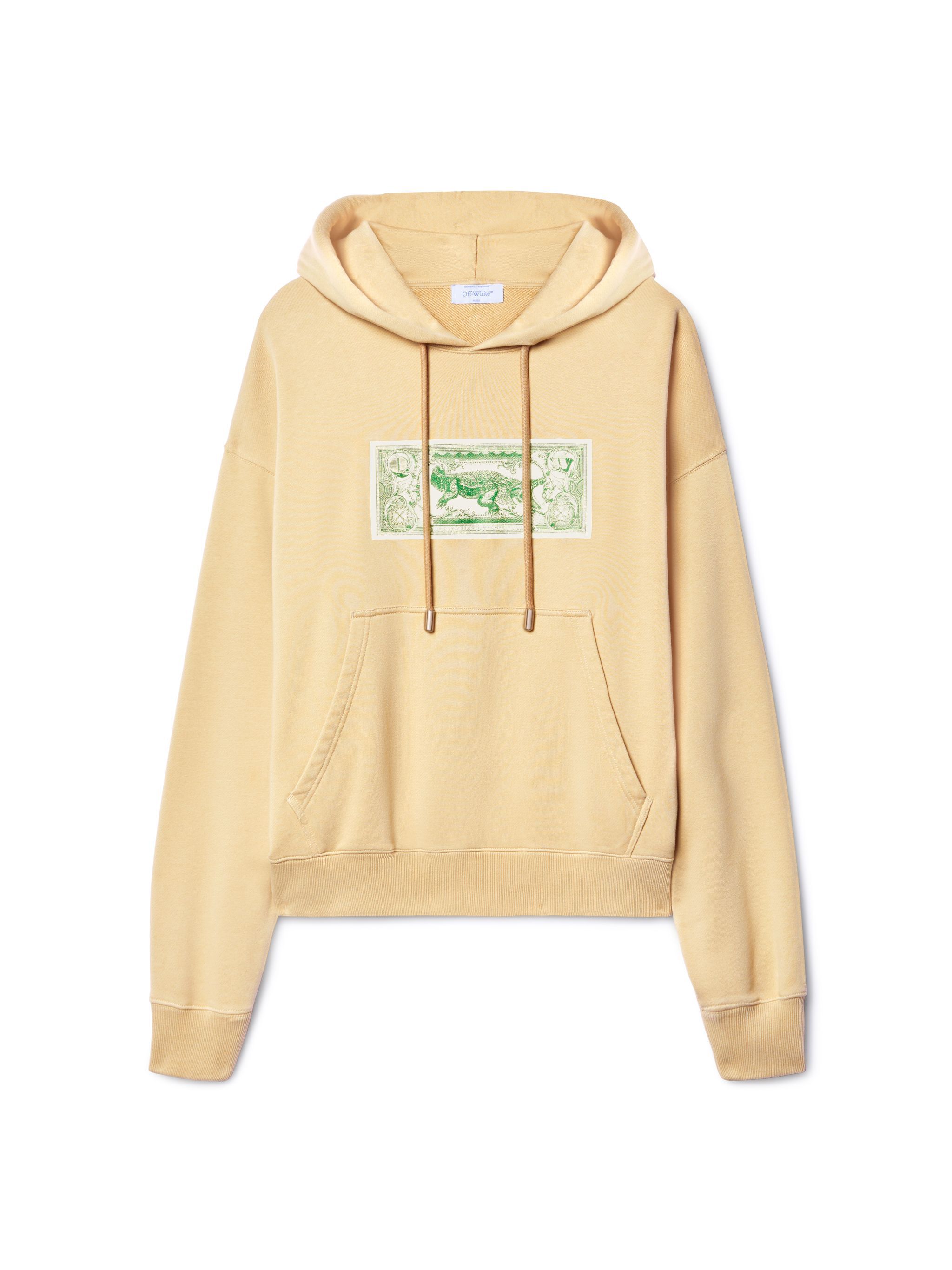 OFF WHITE Banknote Arrow Skate Hoodie Cream NEUTRALS OMBB085S25FLE00H