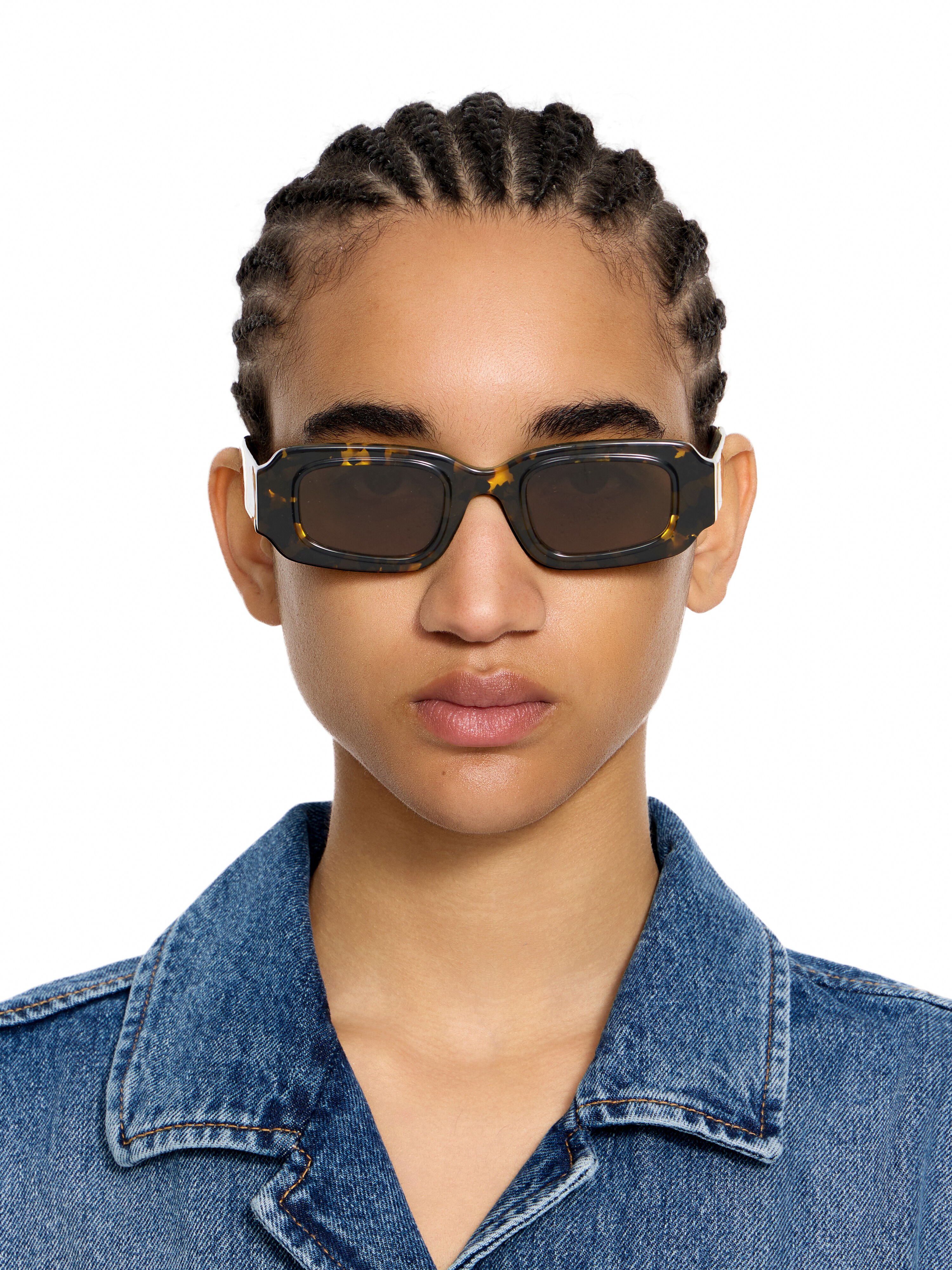 OFF WHITE Olympia Brown Lens Sunglasses Shiny Black OW1042606446