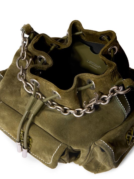 Dumbo.B Suede Bucket Bag OFF WHITE Dumbo.B Suede Bucket Bag BEECH - NO COLOR OWMY002F25LEA003