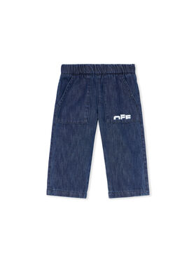 OFF WHITE Type Logo Denim Logo Pants INDIGO - WHITE OBAX001F25DEN001
