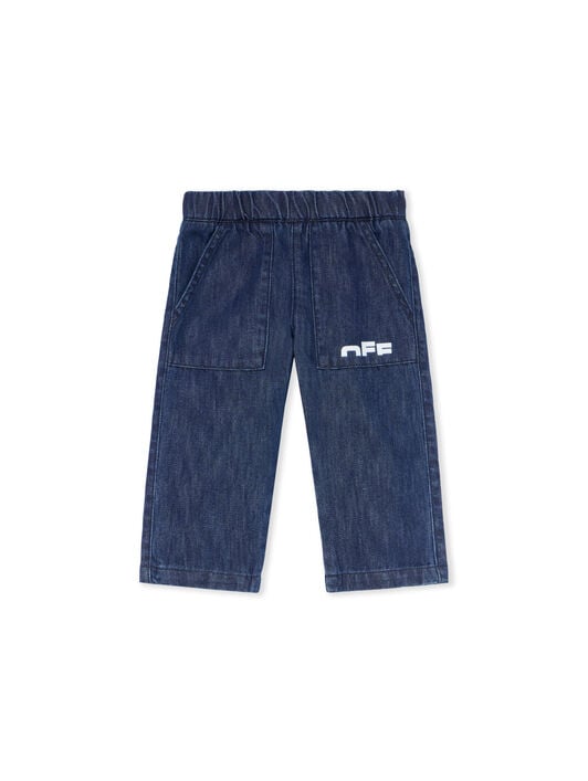 Type Logo Denim Logo Pants OFF WHITE Type Logo Denim Logo Pants INDIGO - WHITE OBAX001F25DEN001