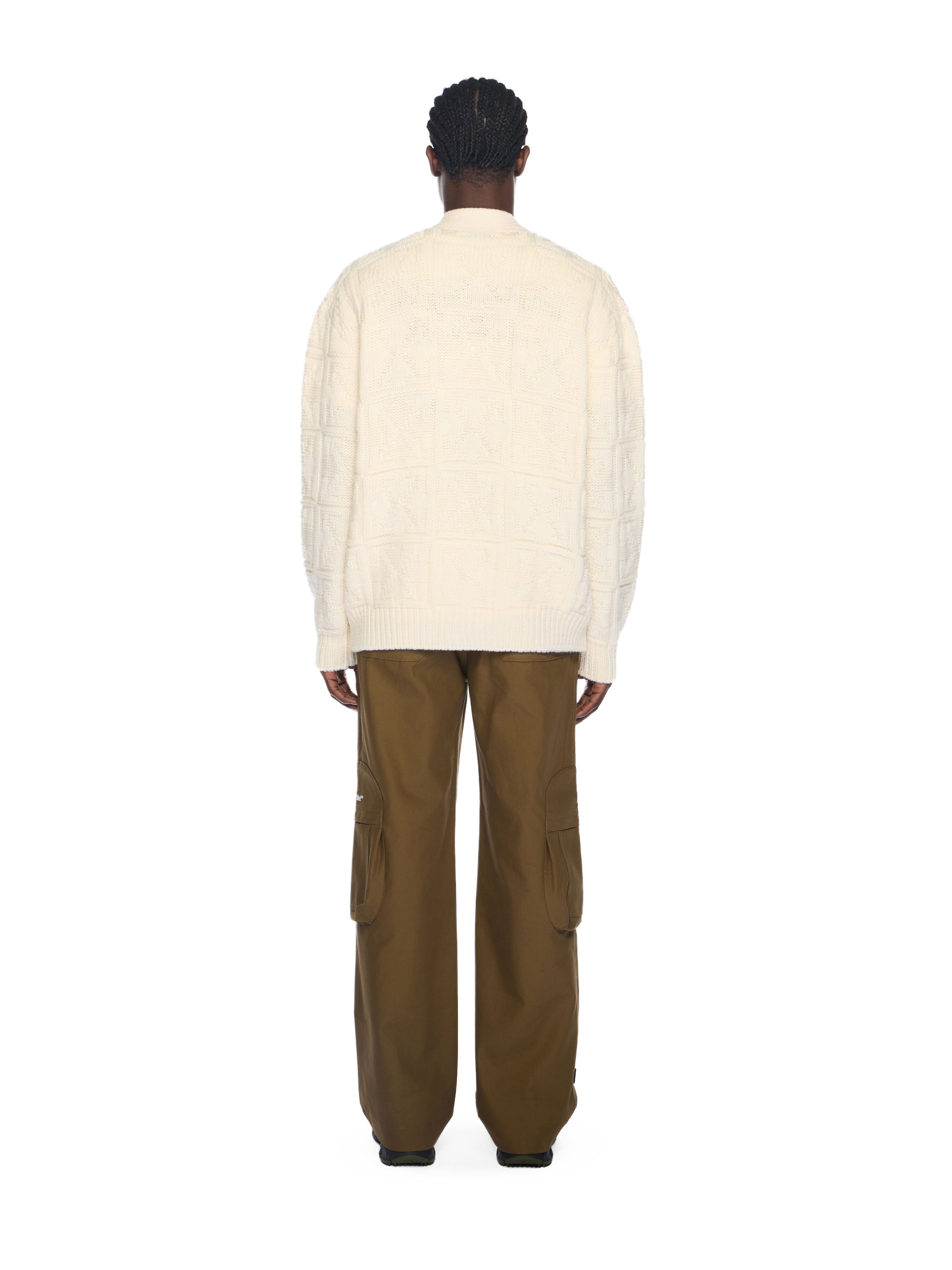 Arrow 3D Stitch Cardigan OFF WHITE Arrow 3D Stitch Cardigan CREAM - BEECH OMHB02LF25KNI001