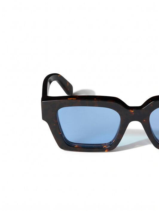 Virgil L Light Blue Lens Sunglasses OFF WHITE Virgil L Light Blue Lens Sunglasses SHINY DARK HAVANA OW1022250753
