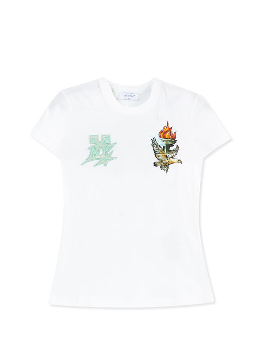 OFF WHITE OW x New York Liberty T-Shirt WHITE 29A00377TJER