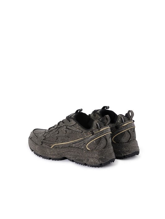 OFF WHITE Be Right Back Sneakers GLITTERED - BLACK OMIA295C99FAB002