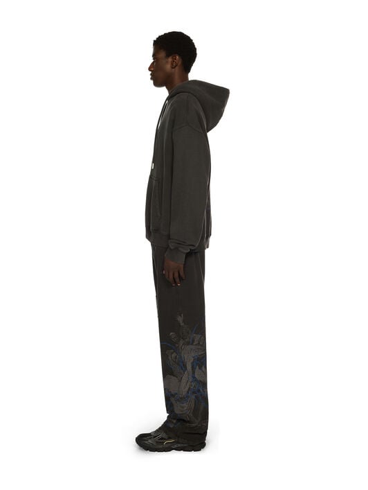 Faded Painting Skate Hoodie OFF WHITE Faded Painting Skate Hoodie VINTAGE BLACK - BLUE OMBB085F25FLE00X
