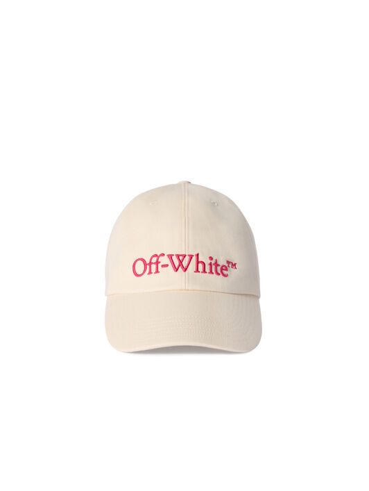 OFF WHITE Drill Bookish Baseball Cap CREAM - FUCHSIA OWLA018F25FAB002