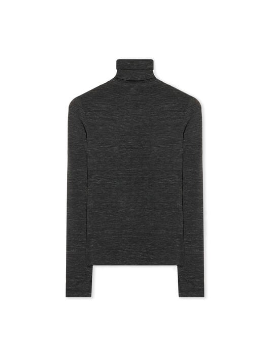 Off Stamp Turtleneck Top OFF WHITE Off Stamp Turtleneck Top BLACKENED PEARL-RED DAHLIA OWAD275F25JER001