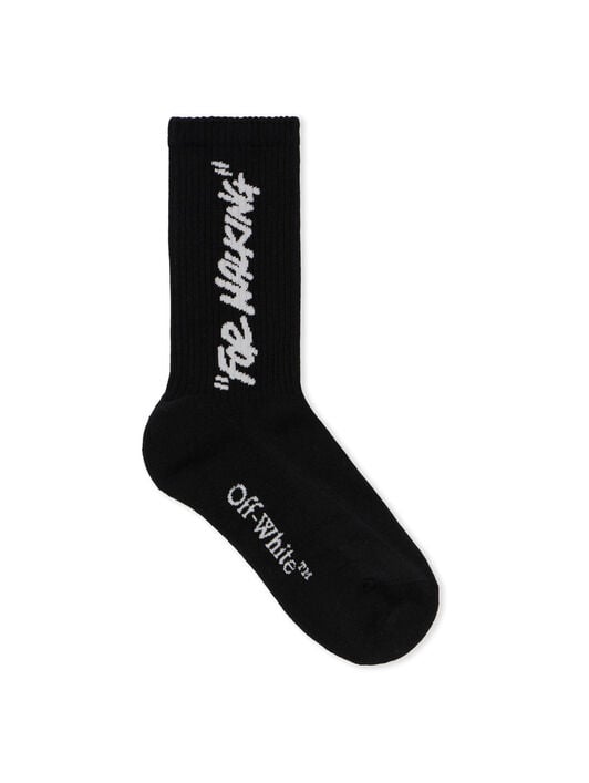 Quote Mid Calf Socks OFF WHITE Quote Mid Calf Socks BLACK - LIGHT GREY OWRA035F25KNI003