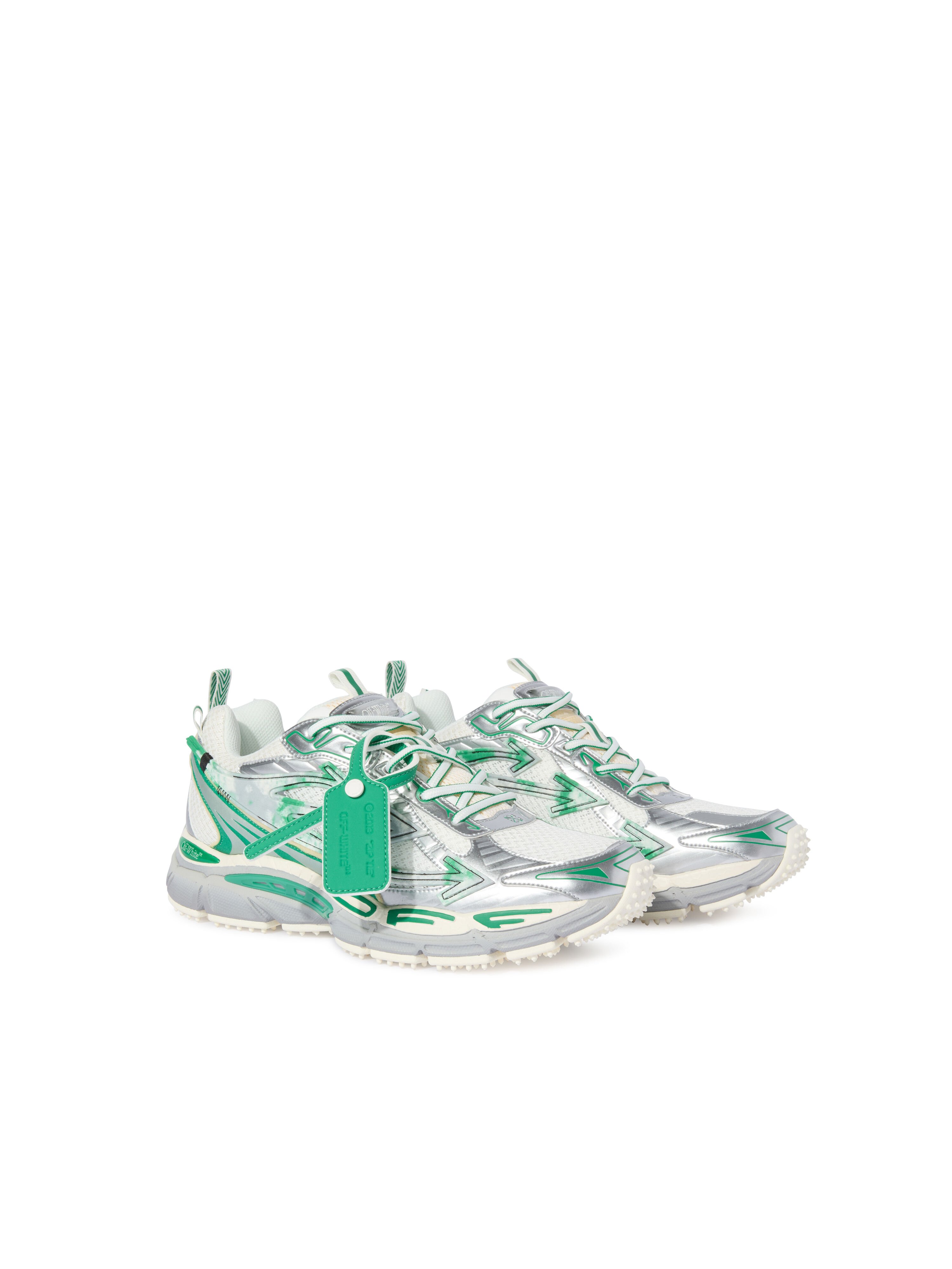 OFF WHITE Sneakers Be Right Back Argento/Turchese VERDE OMIA295S25FAB004