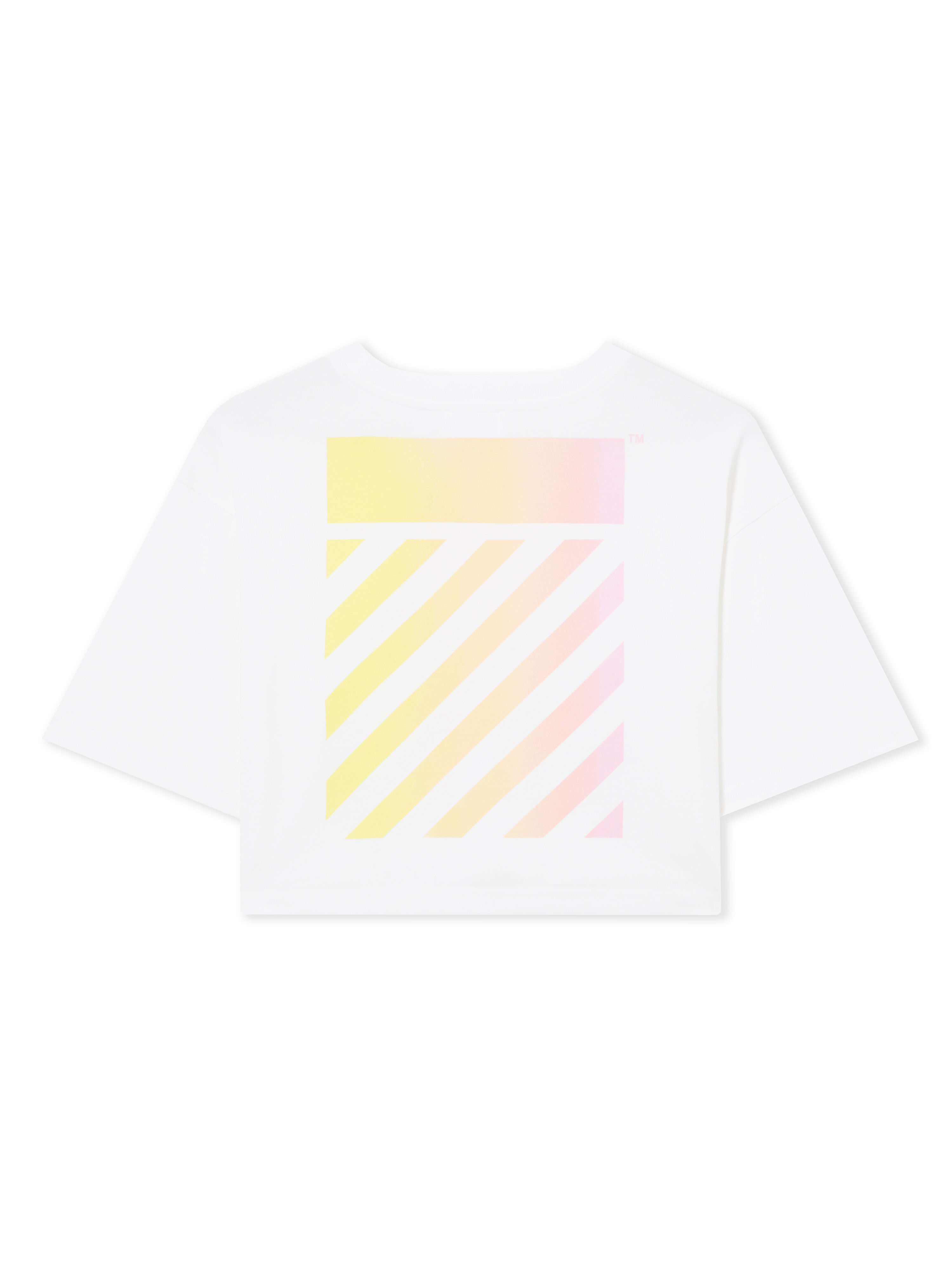 LAB L/AB Gradient Logo Cropped T-Shirt Bright White LABF2639A00037T