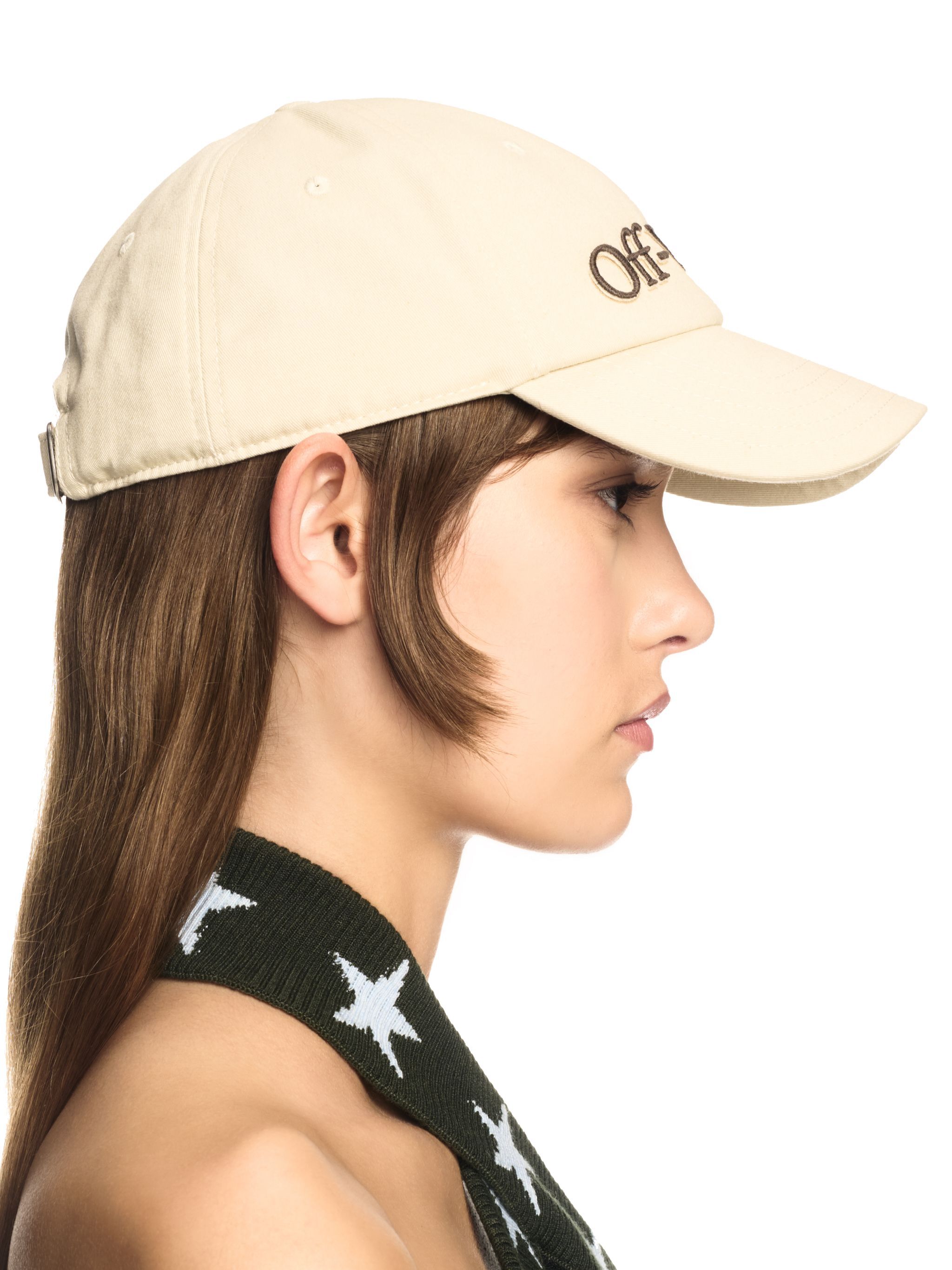 OFF WHITE White Bookish Shadow Baseball Cap NEUTRALS OWLA017S25FAB001