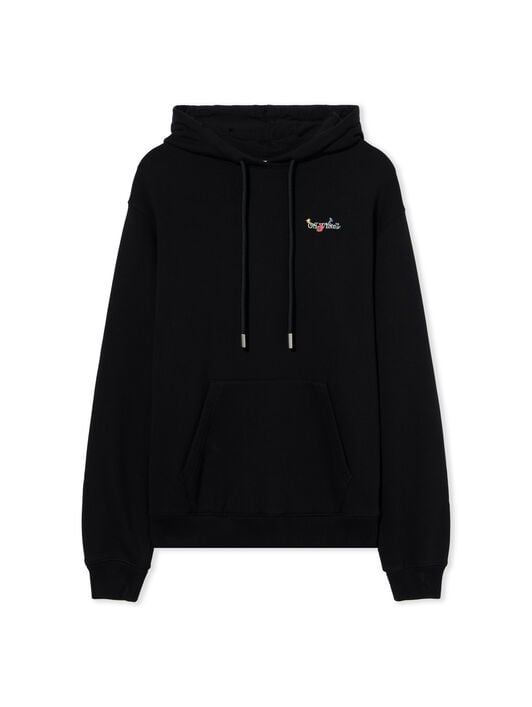 Arrow Glass Flower Logo Hoodie OFF WHITE Arrow Glass Flower Logo Hoodie BLACK - WHITE OWBB064F25FLE001