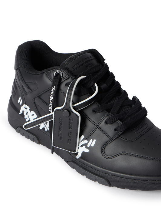OFF WHITE Out Of Office For Walking Sneakers BLACK - WHITE OMIA189C99LEA01A