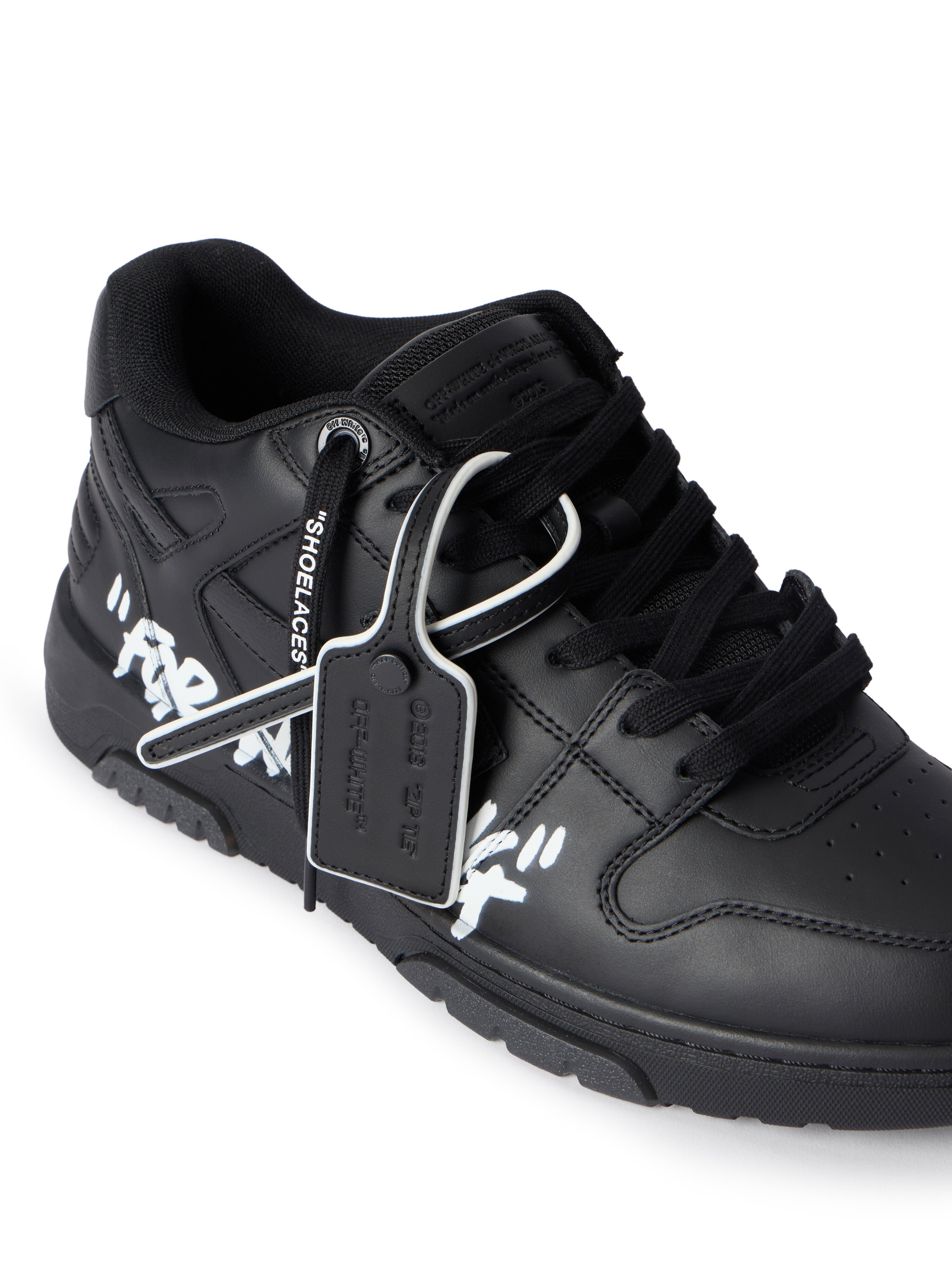 OFF WHITE Out Of Office For Walking Sneakers BLACK - WHITE OMIA189C99LEA01A