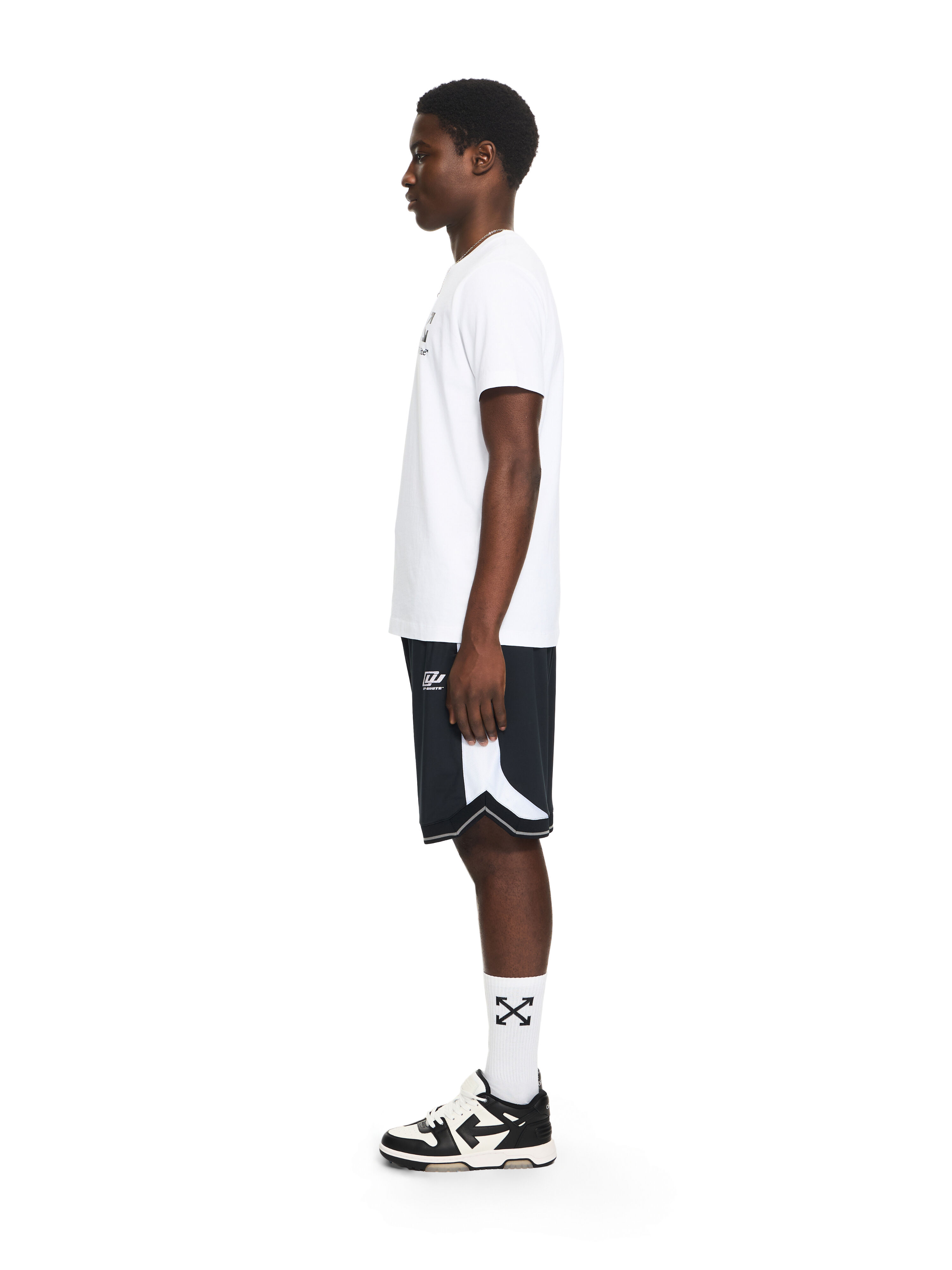OFF WHITE OWR Team Soccer Shorts BLACK 44MCI01AS26J001