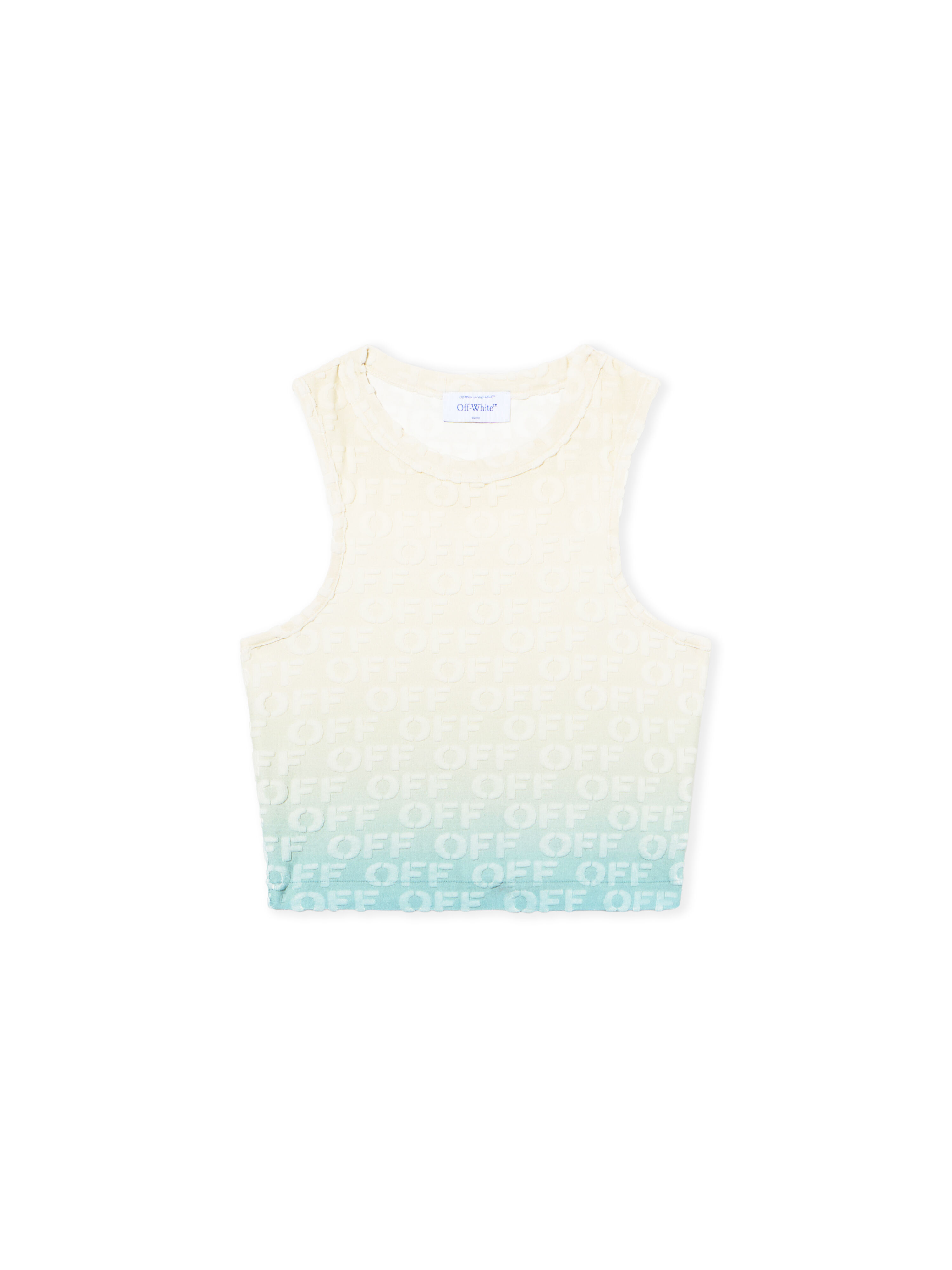OFF WHITE Terry Gradient Knit Tank Top LIGHT BLUE - BEIGE OWAD25MT25JER002