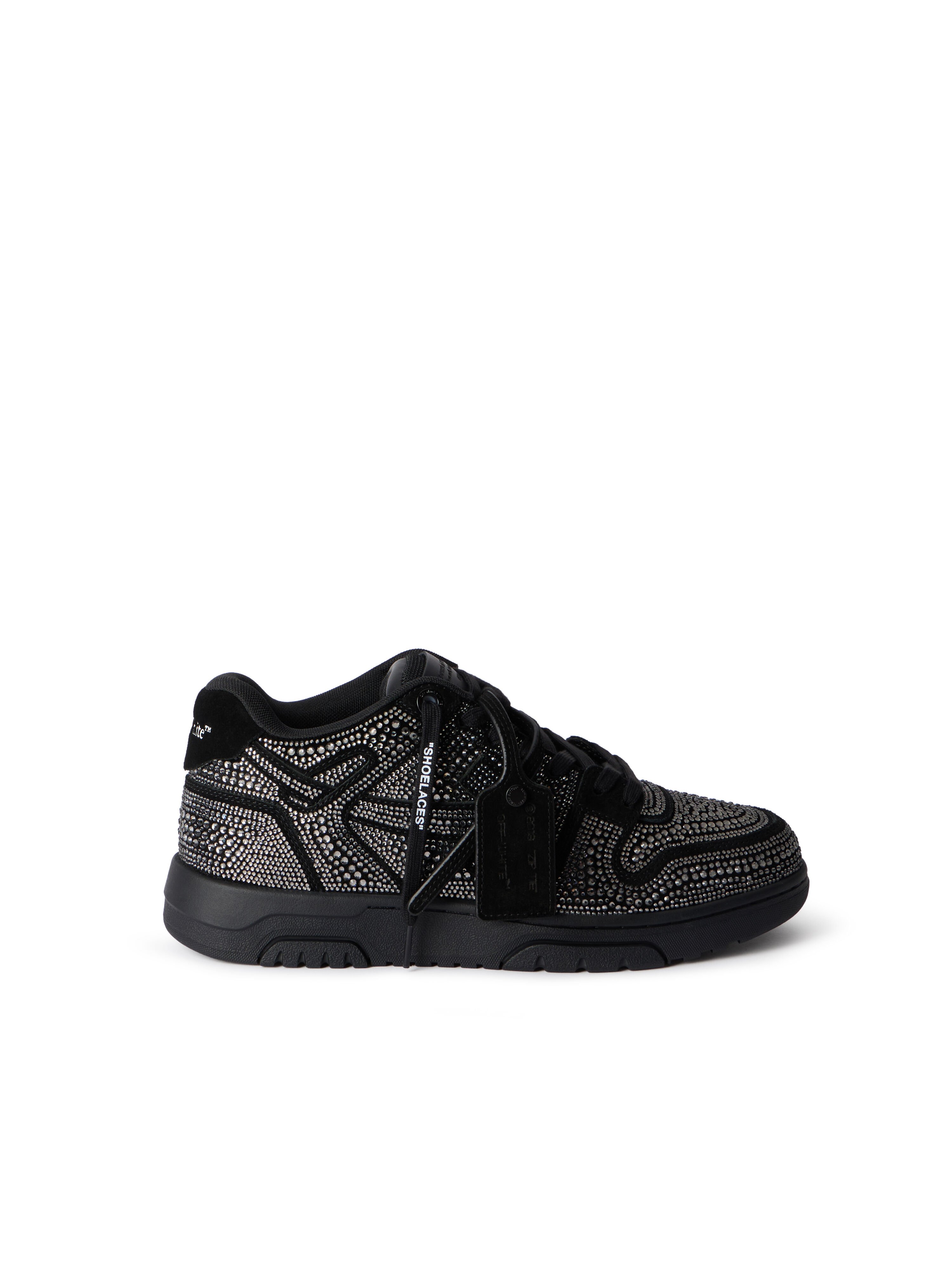 OFF WHITE Out Of Office Strass Sneakers BLACK - BLACK OMIA189C99LEA018