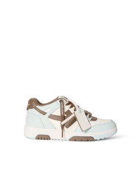 OFF WHITE Out Of Office Sneakers MISTY BLUE - LIGHT BROWN OWIA259S26LEA003