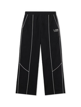 LAB L/AB Contrast Piping Diagonal Track Pants BLACK 44LABF26B063