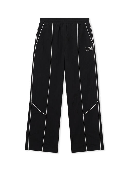 LAB L/AB Contrast Piping Diagonal Track Pants BLACK 44LABF26B063