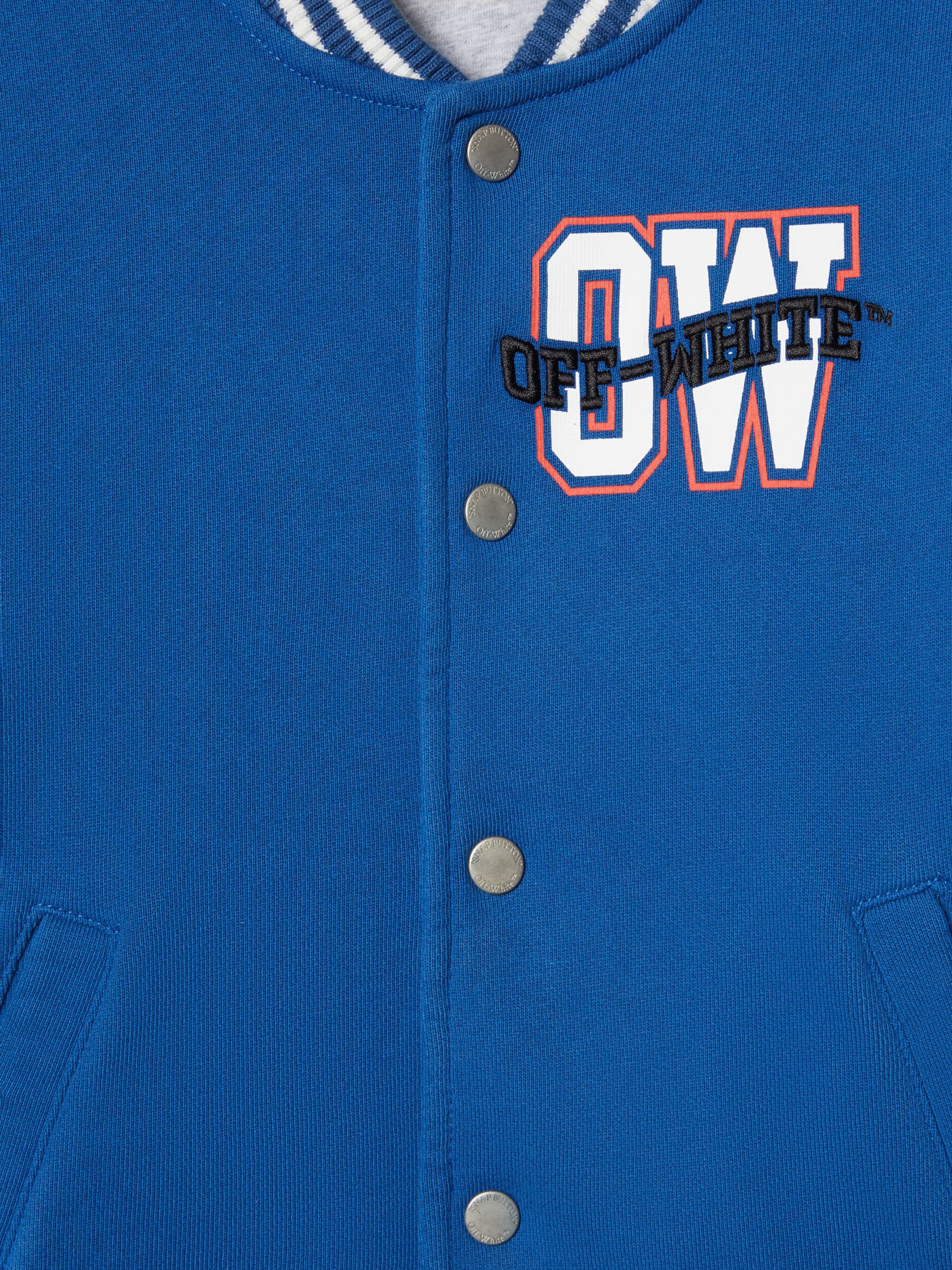 OFF WHITE College-Jacke Mit Pfeil BLAU OBEH004S25FLE001
