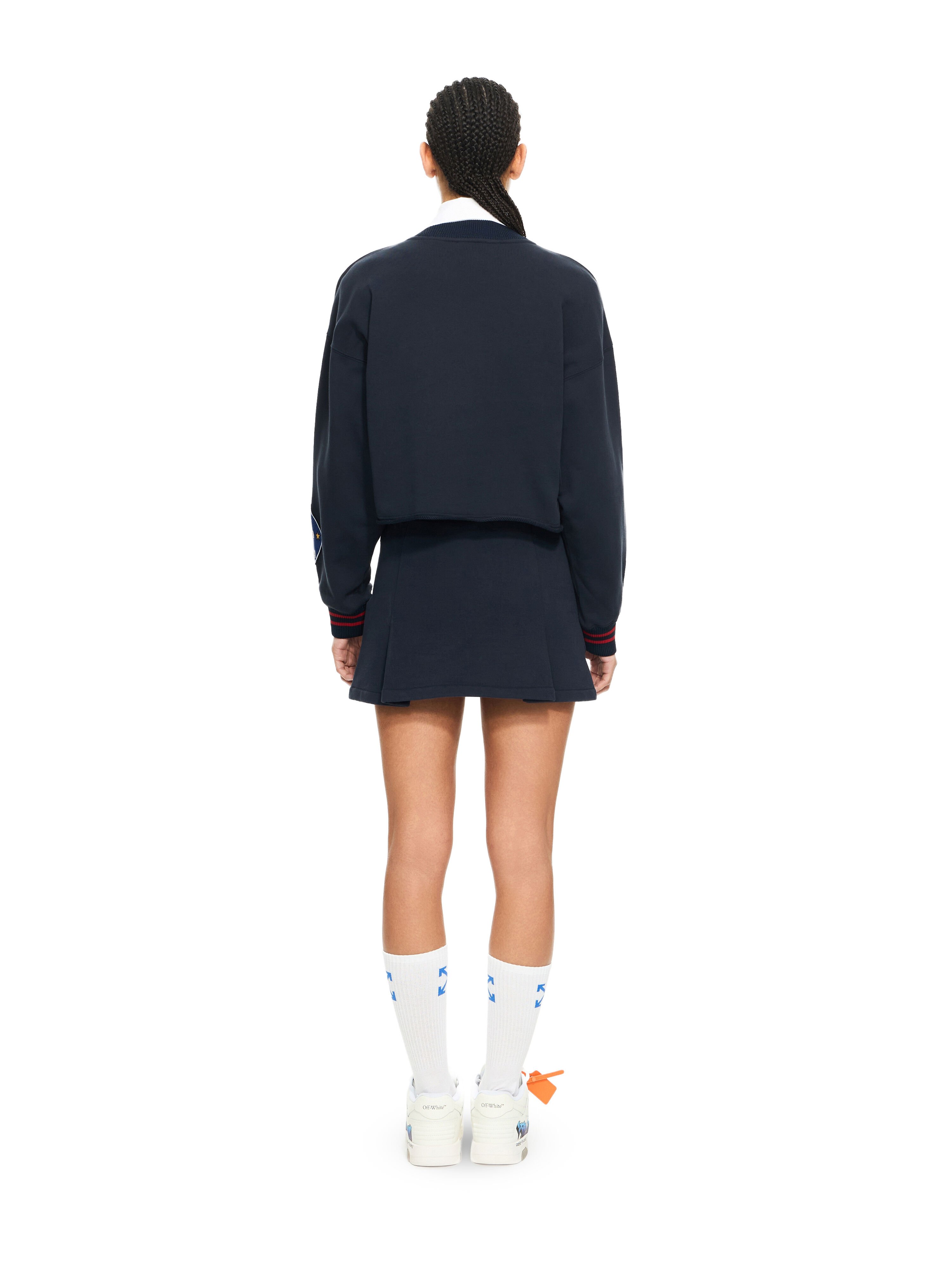 OFF WHITE Royal Patch Sweatskirt Night Sky-Haute Red 2CK006S26FLE001