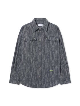 OFF WHITE Ss_Switch Off Shirt BLUE - YELLOW OMGE04PT25FAB001