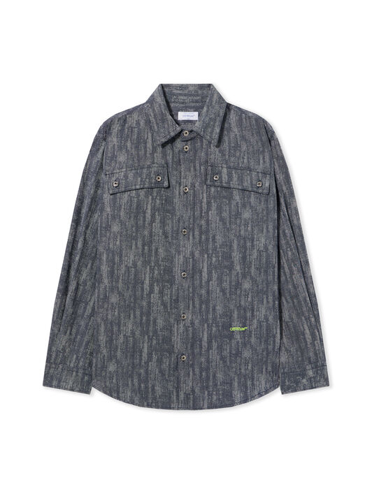 OFF WHITE Ss_Switch Off Shirt BLUE - YELLOW OMGE04PT25FAB001