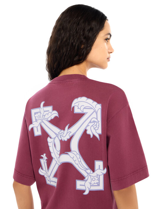 Hindi Ramage Arrow Crop T-Shirt OFF WHITE Hindi Ramage Arrow Crop T-Shirt Fade Out Hawthorn Rose White 2FA00431T