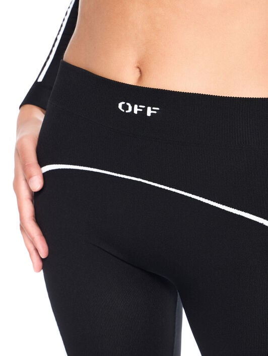 Off Stamp Seamless Leggings OFF WHITE Off Stamp Seamless Leggings BLACK - WHITE OWVV01EC99KNI001