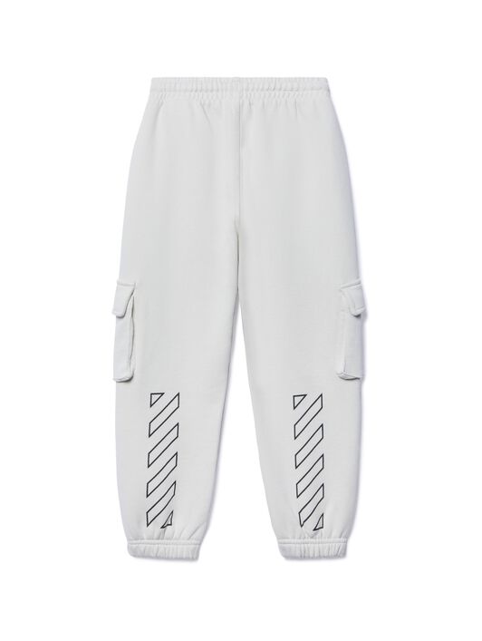 OFF WHITE Diagonal Bookish Sweatpants GREY OBCH005S25FLE001