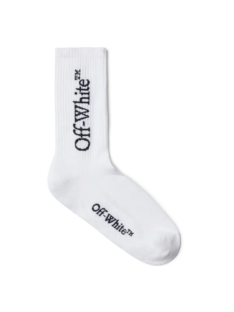 OFF WHITE White Bookish Mid Socks WHITE OMRA085C99KNI001