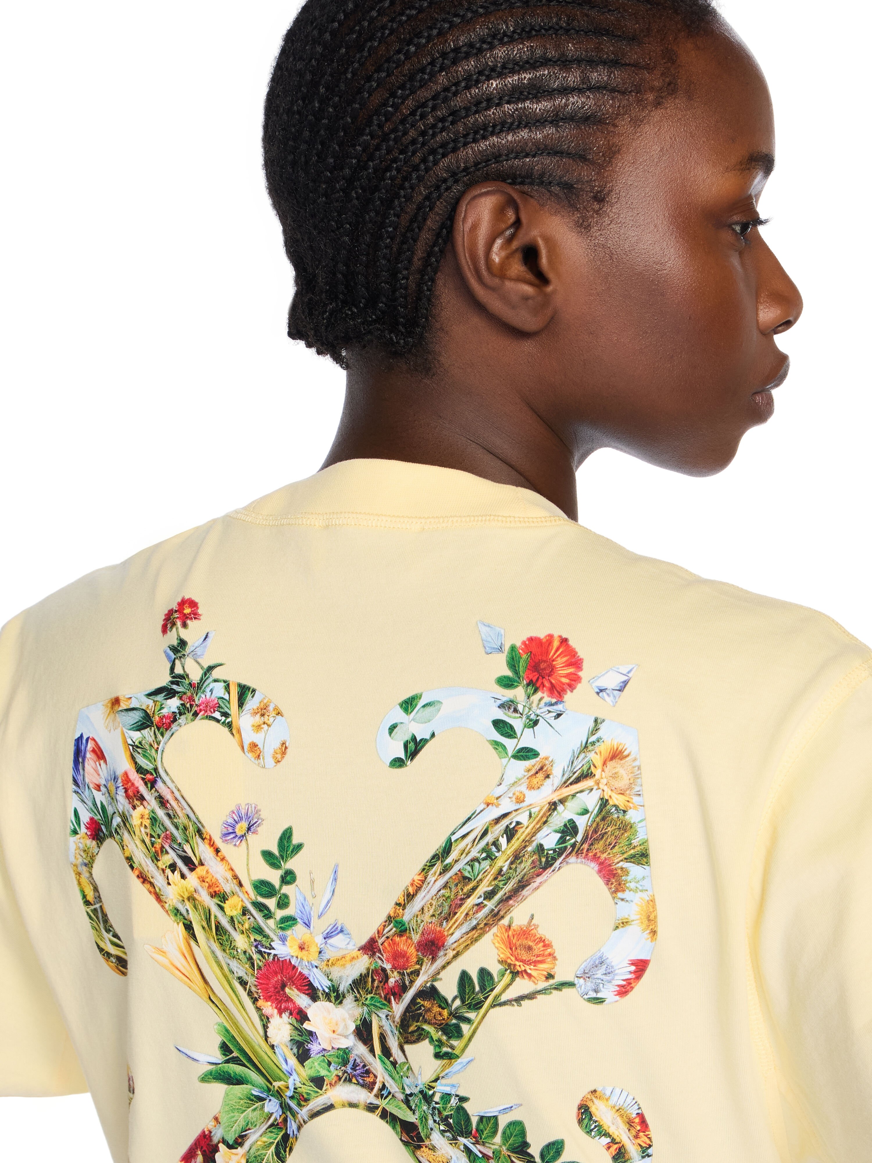 Arrow Glass Flower Crop Logo Tee OFF WHITE Arrow Glass Flower Crop Logo Tee DOUBLE CREAM-BLACK OWAA090F25JER001