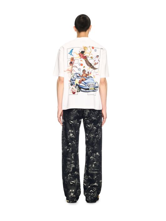OFF WHITE Blue Jacquard Fresco Jeans BLUE OMYA18JS25DEN006