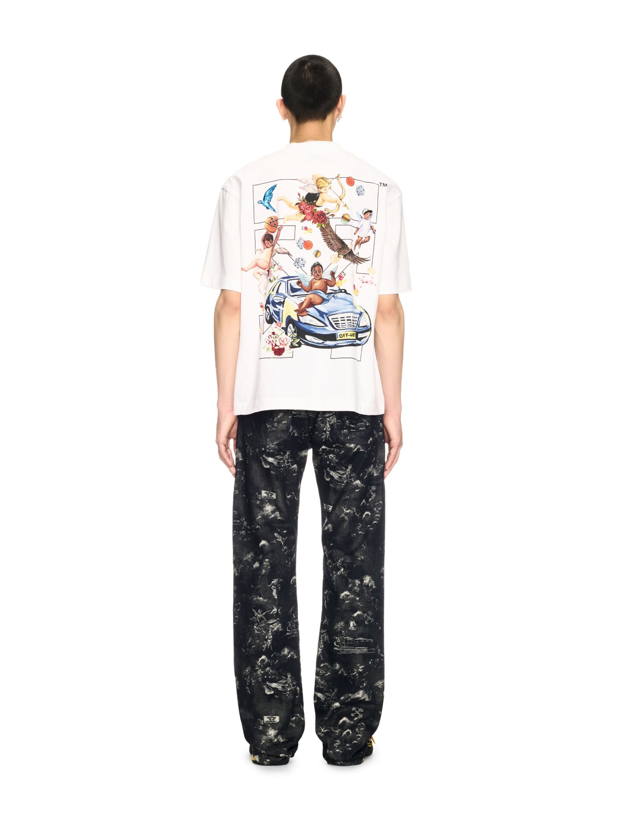 OFF WHITE Blue Jacquard Fresco Jeans BLUE OMYA18JS25DEN006