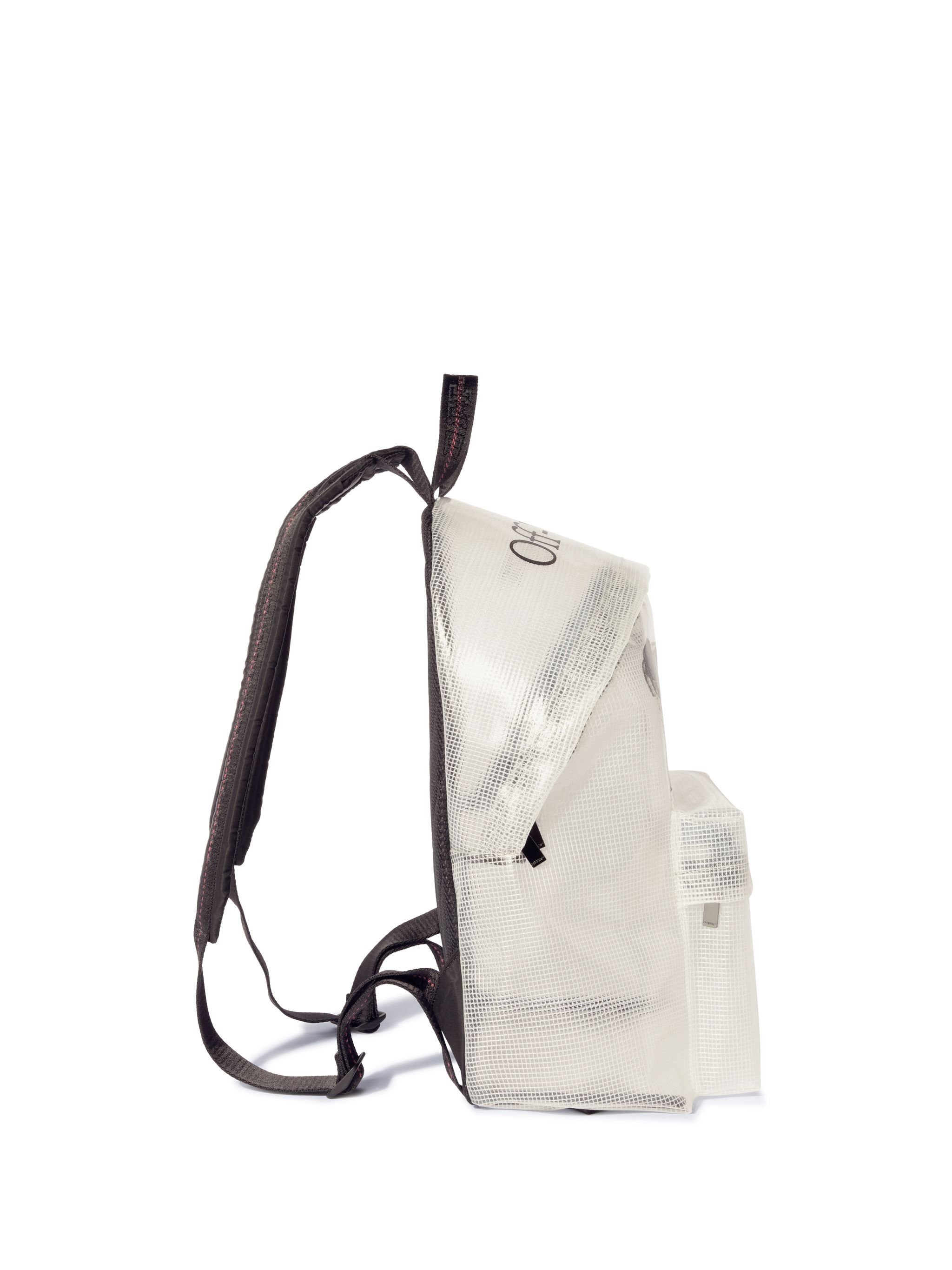 OFF WHITE Transparent/ Schwarz Ripstop Heritage Rucksack WEISS OMNB124S25FAB001