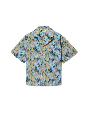 OFF WHITE Wasserfarben Shirt BLAU OBGA002S25FAB001