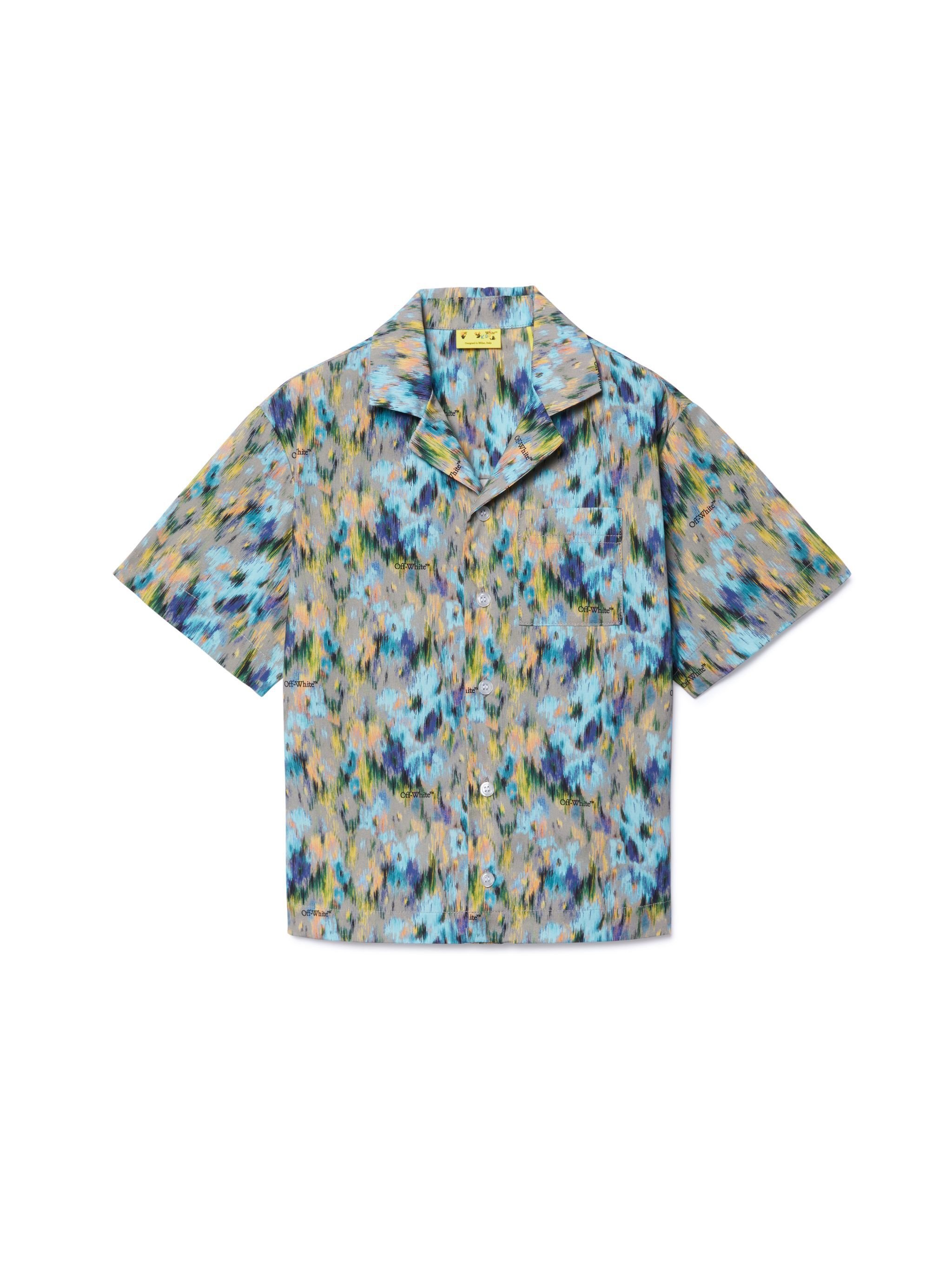 OFF WHITE Watercolor Shirt BLUE OBGA002S25FAB001