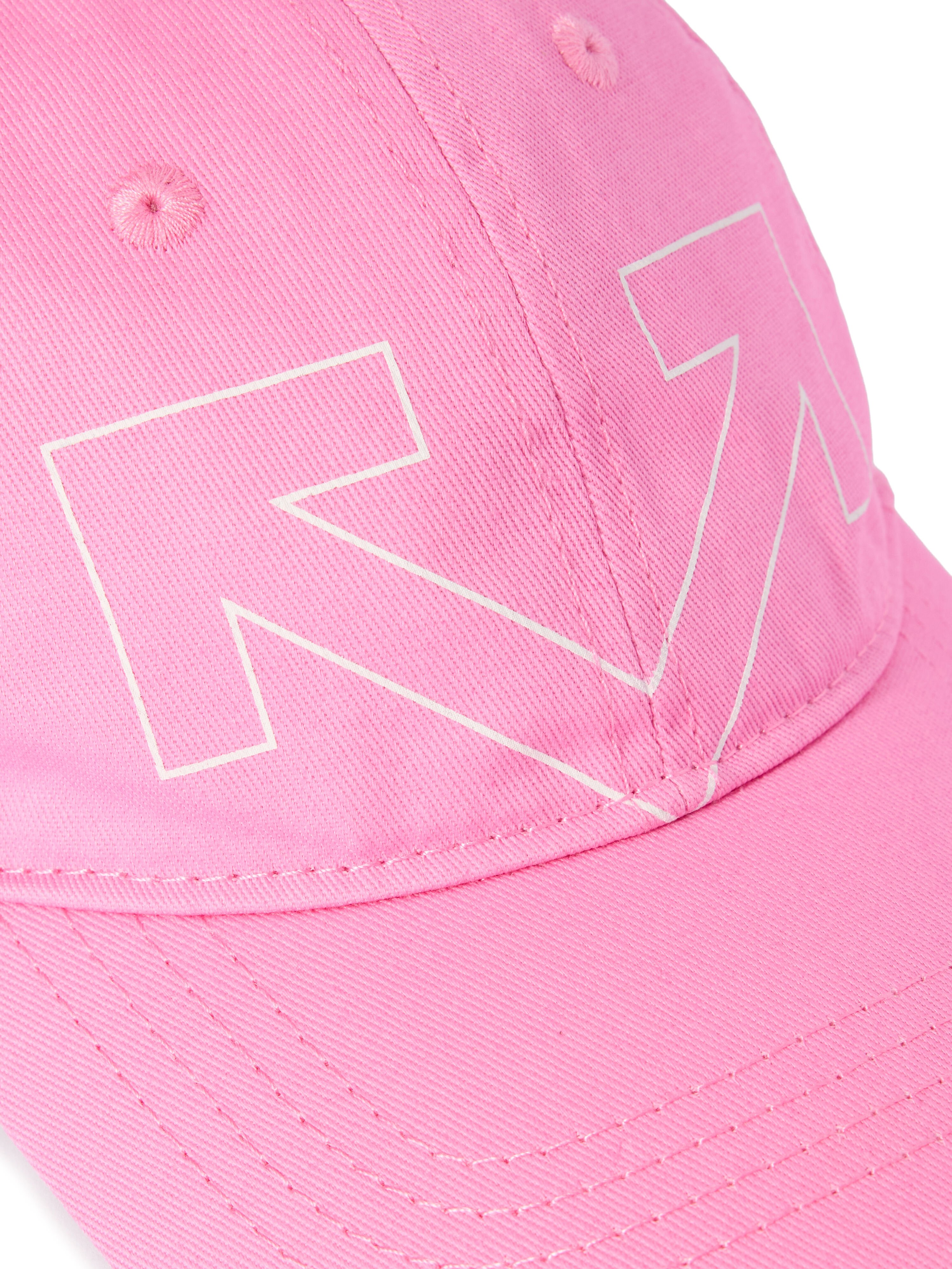 OFF WHITE Type Logo Baseball Logo Cap FUCHSIA - WHITE OGLB002F25FAB002