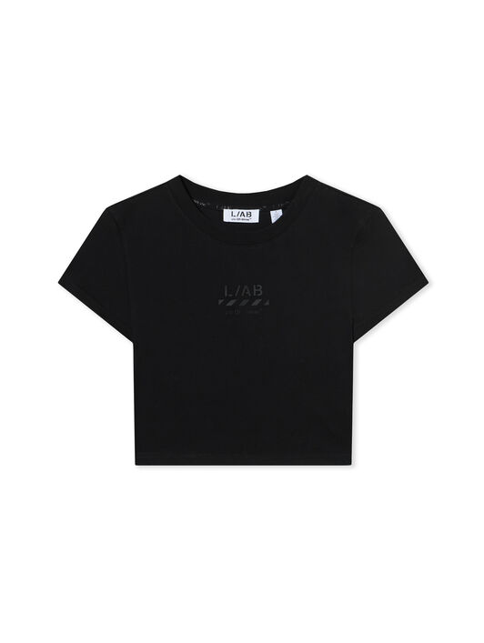 L/AB Basic Cropped T-Shirt LAB L/AB Basic Cropped T-Shirt Black Night LABF2639A00012T