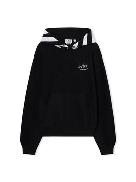 LAB L/AB Reverse Fleece Hoodie BLACK 44LABF26K073