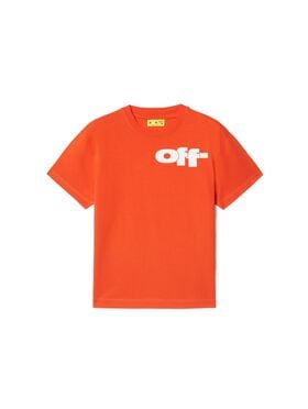 OFF WHITE T-Shirt Con Logo Off Split ARANCIONE OBAA002S25JER002