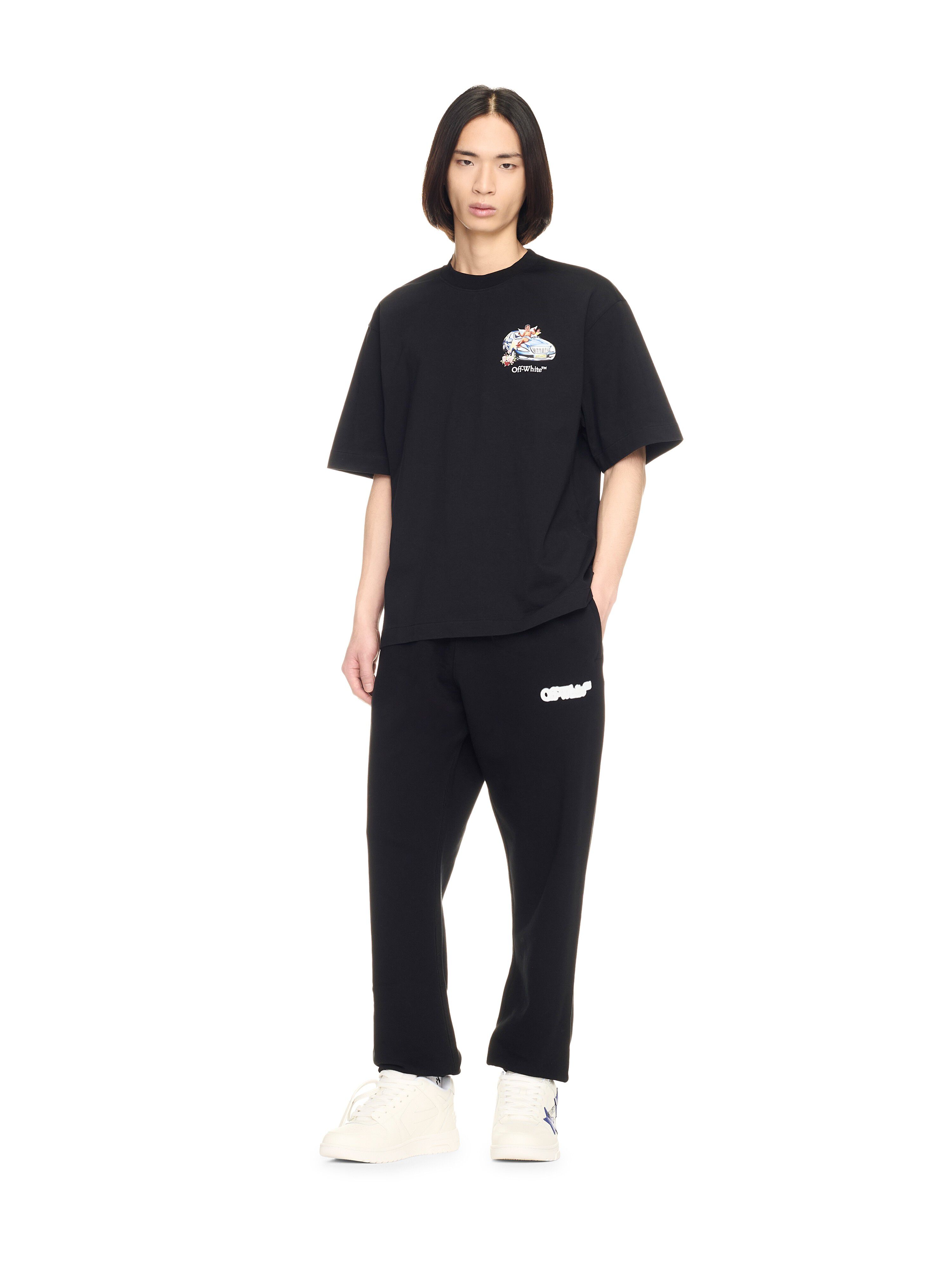OFF WHITE Black Spray Arrow Sweatpants BLACK OMCH057S25FLE001