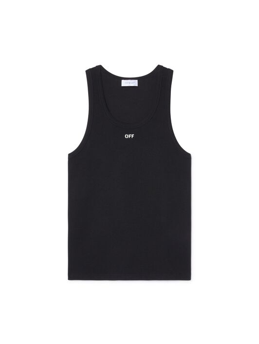 OFF WHITE Off Stamp Rib Tanktop BLACK OMUY006C99JER001