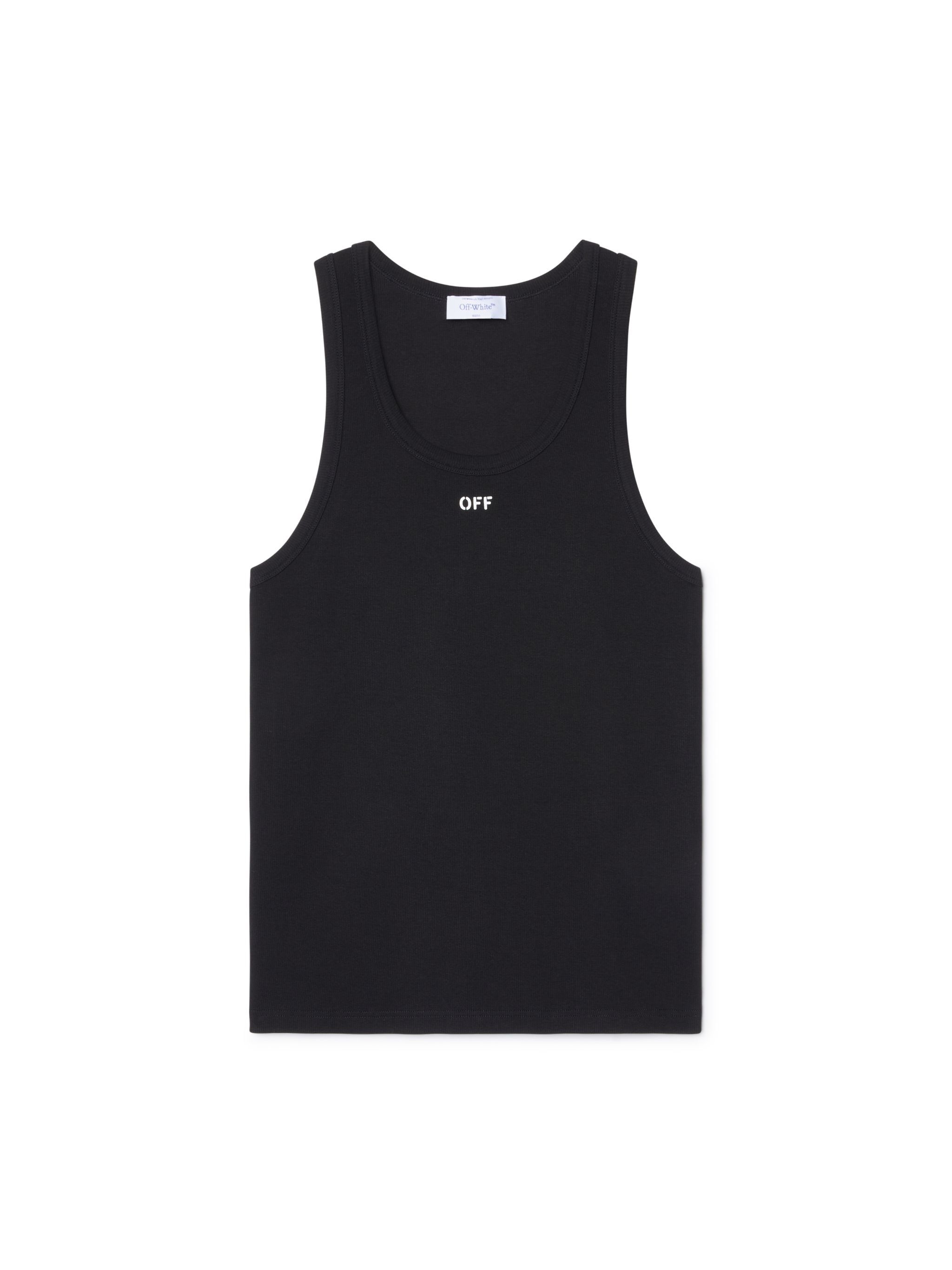 OFF WHITE Off Stamp Rib Tanktop BLACK OMUY006C99JER001
