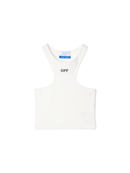 OFF WHITE Off Stamp Rib Rowing Top White-Black 2AD086C99JER002